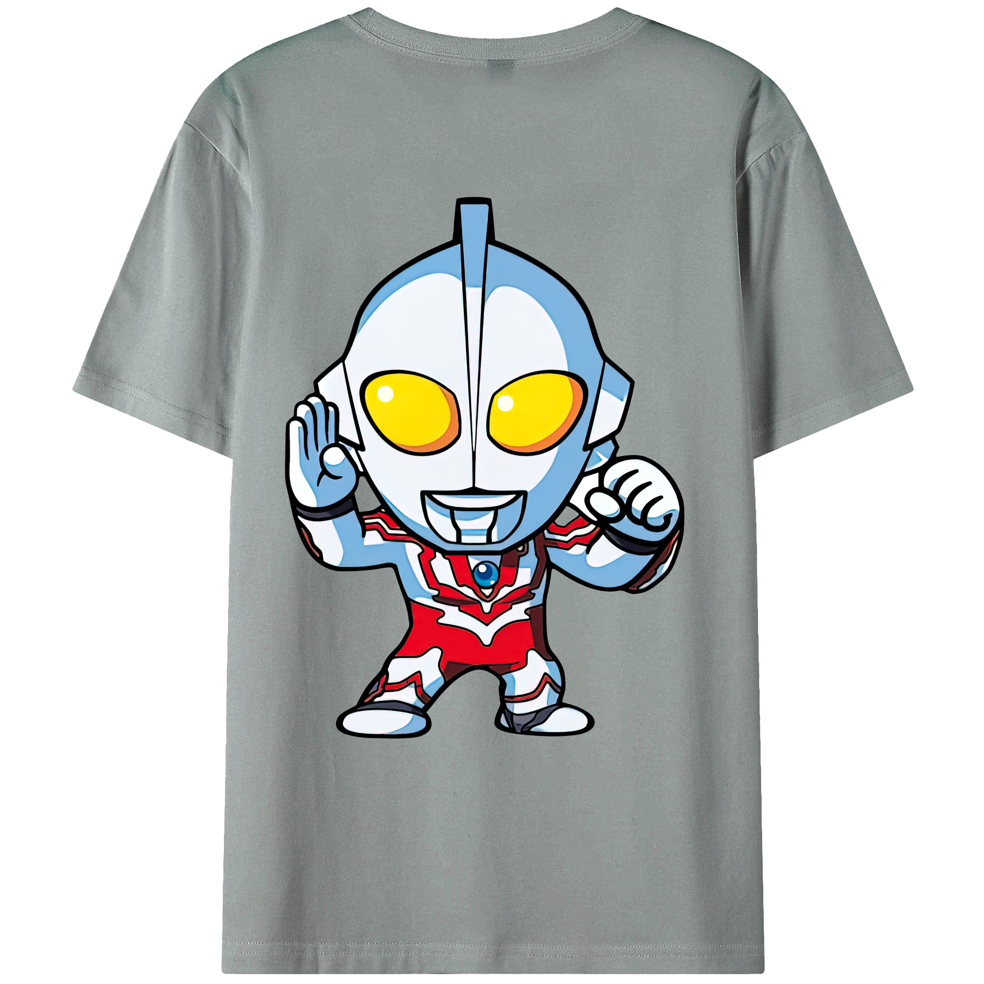 （画像用） ウルトラマン Ultraman 綿100％ メンズ半袖Tシャツ（バックプリント） 通気性